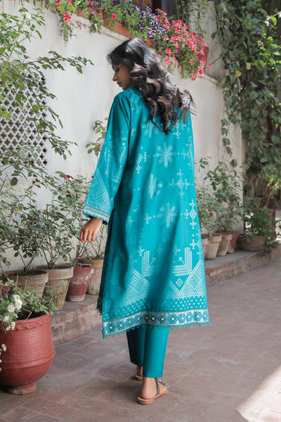 2 Piece - Dyed Embroidered Jacquard Suit P0447