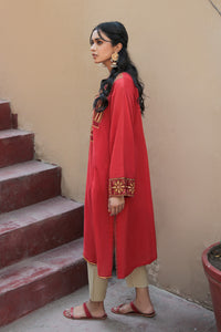 1 Piece - Dyed Embroidered Lawn Shirt P0466 (SO)