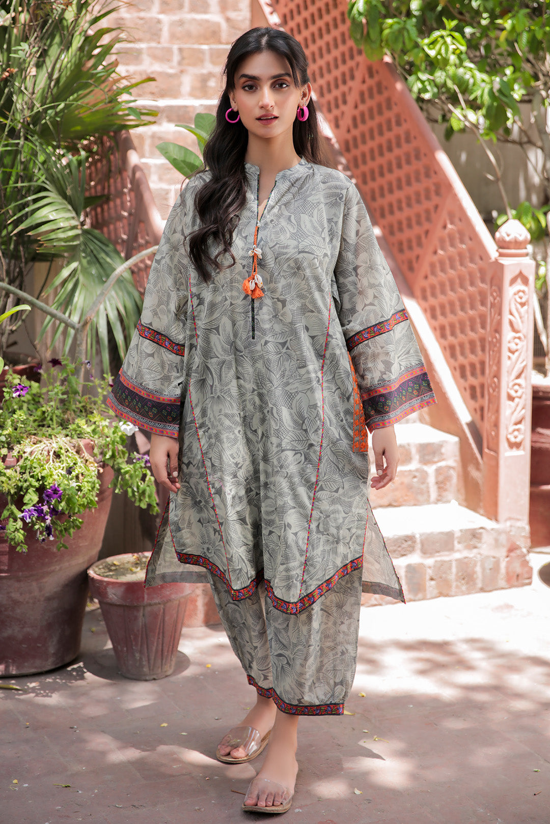 2 Piece - Embroidered Digital Printed Lawn Suit P0488 (SO)