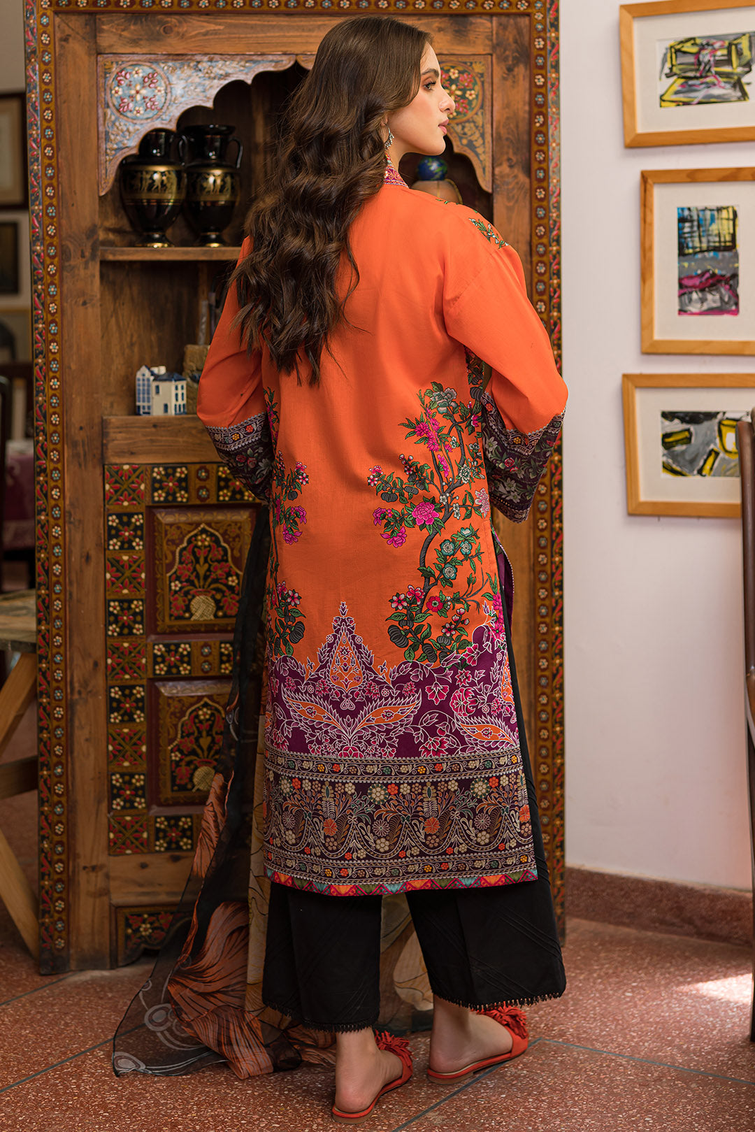 2 Piece - Embroidered Digital Printed Lawn Suit P0495 (SO)