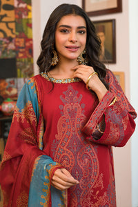 2 Piece - Dyed Jacquard Suit with Net Embellishment P0499 (SO)