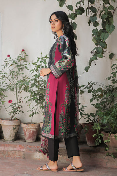 3 Piece - Embroidered Digital Printed Lawn Suit P0527