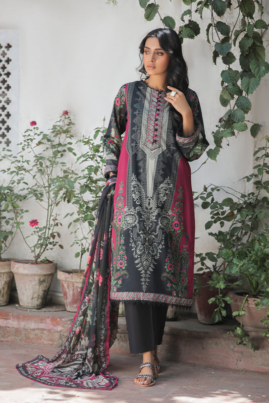 3 Piece - Embroidered Digital Printed Lawn Suit P0527 (SO)