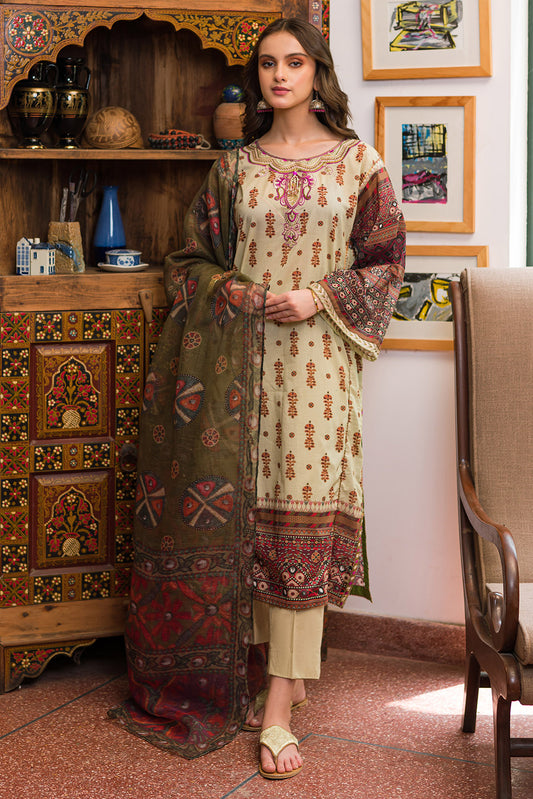 2 Piece - Embroidered Digital Printed Lawn Suit P0530 (SO)