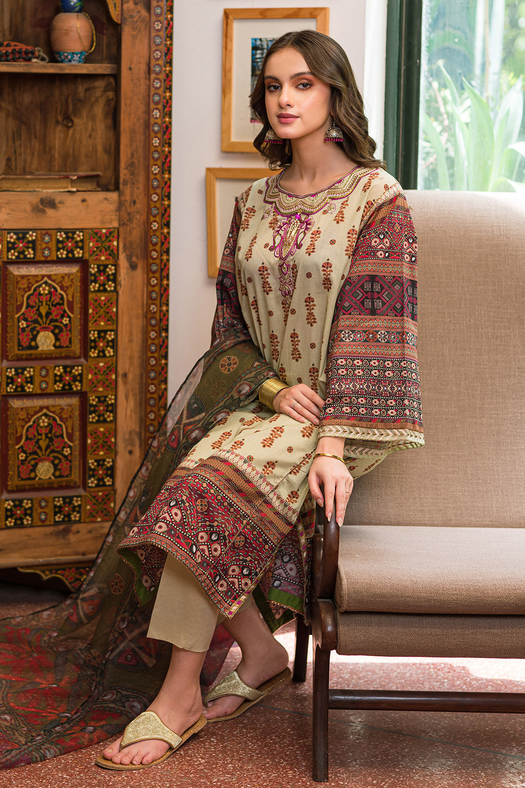 2 Piece - Embroidered Digital Printed Lawn Suit P0530 (SO)