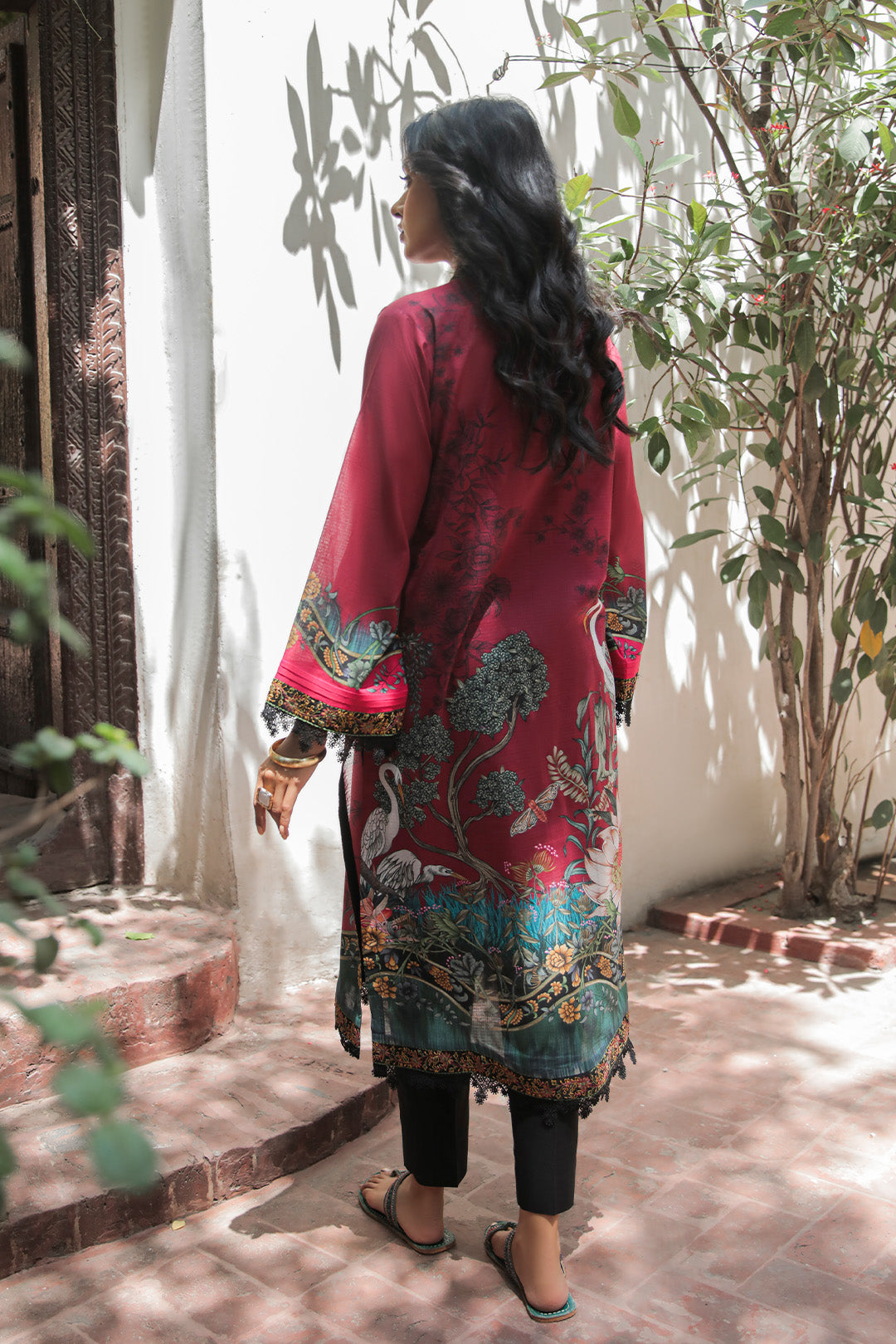 1 Piece - Embroidered Digital Printed Textured Lawn Shirt P0606 (SO)