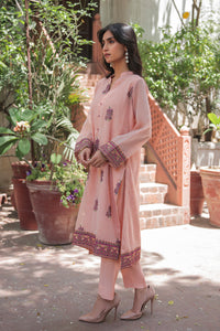 2 Piece - Dyed Embroidered Cotton Jelly Yarn Suit P0621 (SO)
