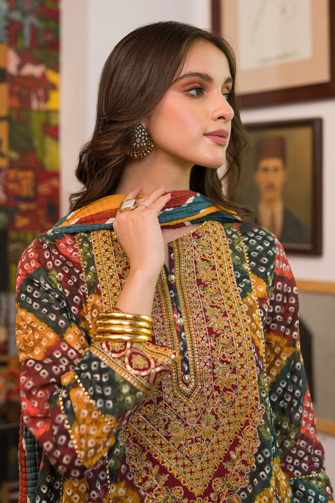 2 Piece - Embroidered Digital Printed Lawn Suit P0624B