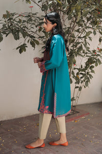 1 Piece - Dyed Embroidered Textured Lawn Shirt P0666 (SO)