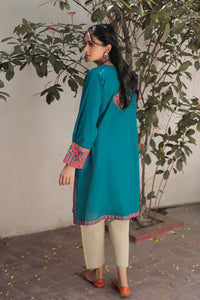 1 Piece - Dyed Embroidered Textured Lawn Shirt P0666 (SO)