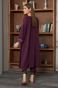 2 Piece - Dyed Embroidered Chambray Suit P0793