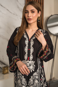 2 Piece - Dyed Embroidered Cotton Cambric Suit P0795