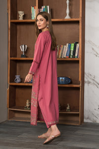 2 Piece - Dyed Embroidered Cotton Cambric Suit P0801