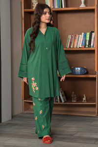 2 Piece - Dyed Embroidered Chambray Suit P0802