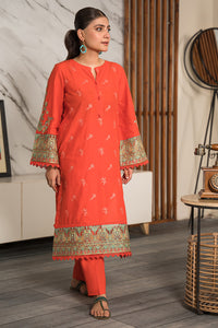 2 Piece - Dyed Embroidered Cotton Cambric Suit P0805