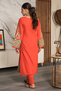 2 Piece - Dyed Embroidered Cotton Cambric Suit P0805