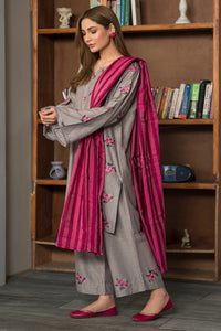 3 Piece - Dyed Embroidered Chambray Suit P0808