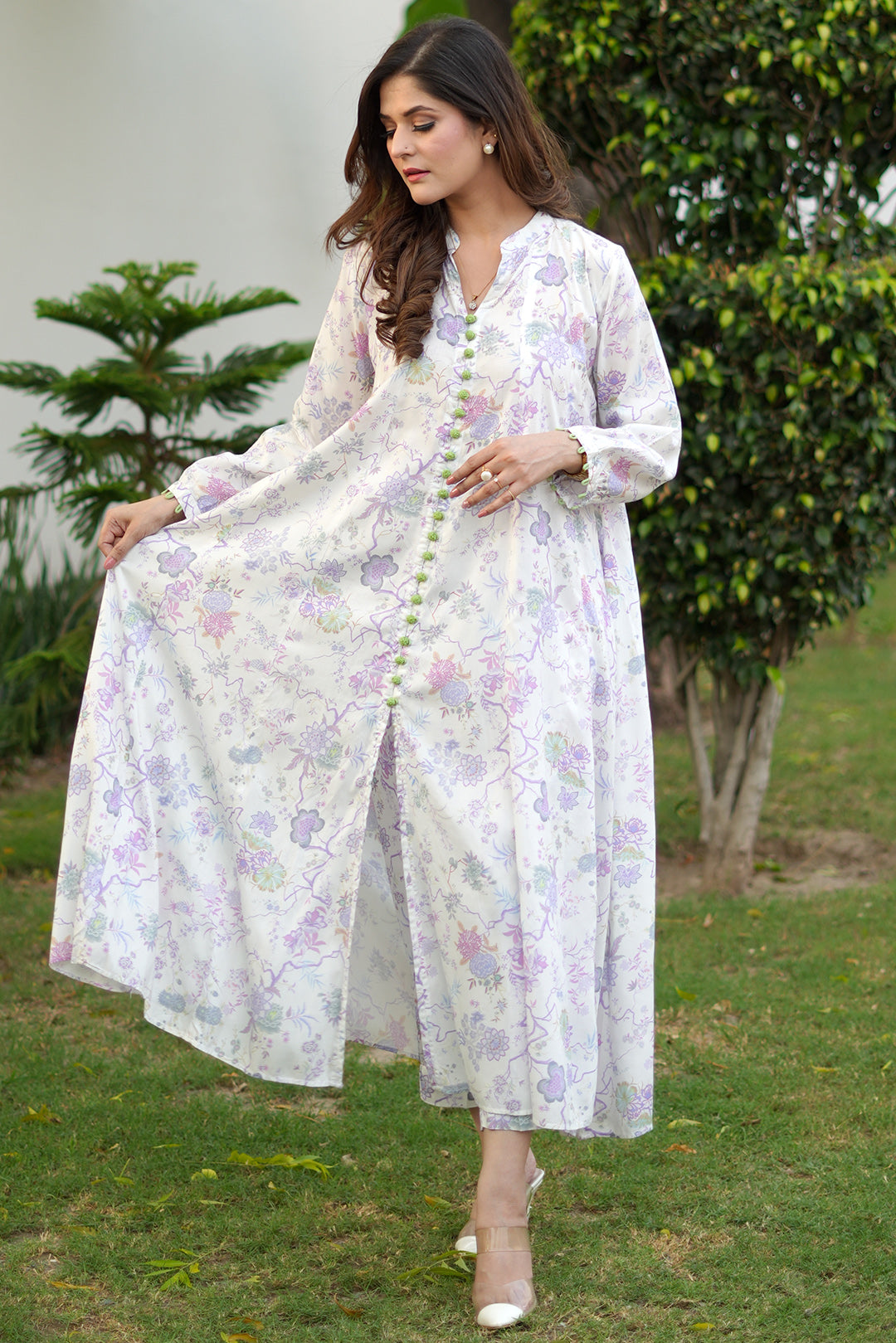 2 Piece - Digital Printed Linen Suit P0817