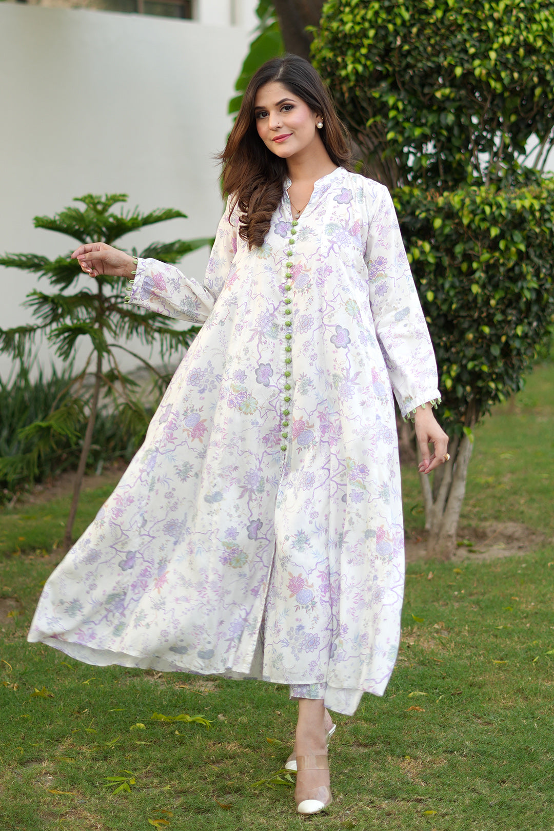 2 Piece - Digital Printed Linen Suit P0817