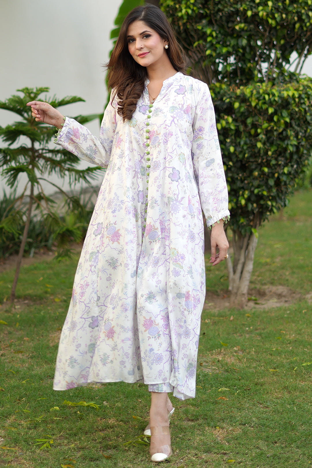 2 Piece - Digital Printed Linen Suit P0817