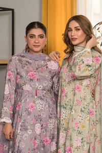 3 Piece - Digital Printed Cotton Cambric Suit P0818