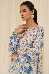 2 Piece - Embroidered Digital Printed Cambric Suit P0819