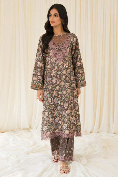 2 Piece - Embroidered Cambric Suit P0820A