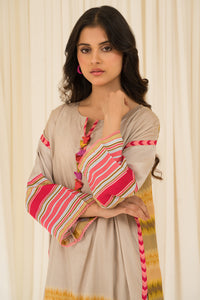 2 Piece - Digital Printed Linen Suit P0822A