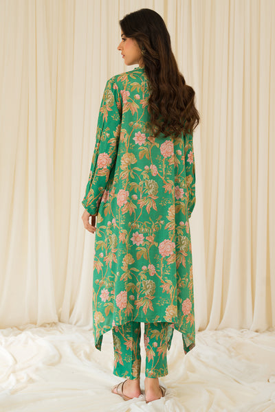 2 Piece - Digital Printed Linen Suit P0828