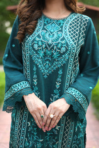 2 Piece - Embroidered Yarn Dyed  Suit P0874