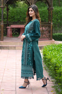 2 Piece - Embroidered Yarn Dyed  Suit P0874