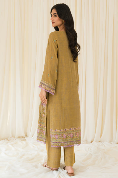 2 Piece - Embroidered Yarn Dyed Suit P0876