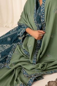 3 Piece - Embroidered Viscose Jacquard Suit P0882