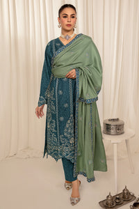 3 Piece - Embroidered Viscose Jacquard Suit P0882