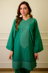 2 Piece - Embroidered Cotton Suit P1057