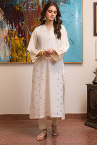 1 Piece - Dyed Embroidered Lawn Shirt P2414