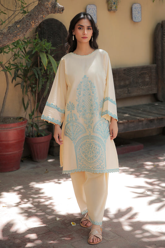 2 Piece - Dyed Embroidered Lawn Suit P2716