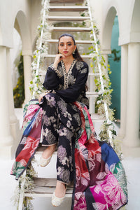 3 Piece - Embroidered Textured Linen Suit PB932