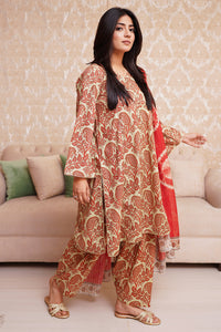 3 Piece - Digital Printed Textured Lawn Suit P1121A
