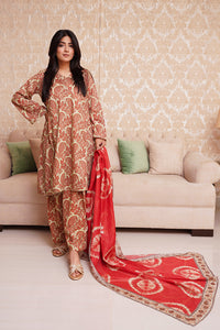 3 Piece - Digital Printed Textured Lawn Suit P1121A