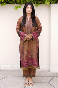 2 Piece - Embroidered Korean Raw Silk Suit L0955 (SO)