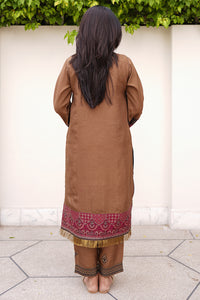 2 Piece - Embroidered Korean Raw Silk Suit L0955 (SO)