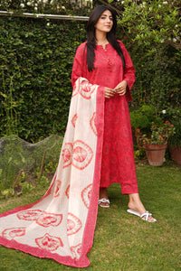 3 Piece - Digital Printed Textured Lawn Suit P1121