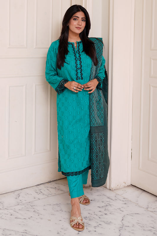 3 Piece - Embroidered Reverse Sharing Suit P1066
