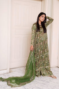 3 Piece - Embroidered Shamooz Silk Suit L1155