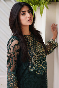 3 Piece - Embroidered Broshia Net Suit L1145