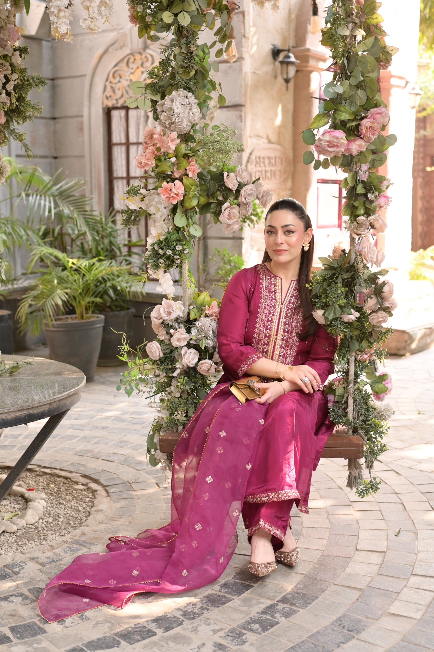 3 Piece - Premium Pure Silk Embroidered Suit LFP1147