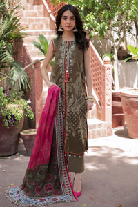 2 Piece - Embroidered Digital Printed Lawn Suit U0409