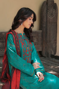 3 Piece - Dyed Embroidered Jacquard Suit U0425A