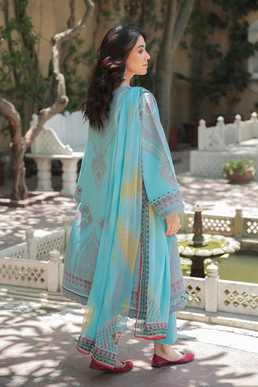 3 Piece - Dyed Embroidered Jacquard Suit U0426 (SO)